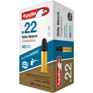 AGUILA MATCH RIFLE COMPETITION .22 LR 40GR LEAD 50RD BOX
