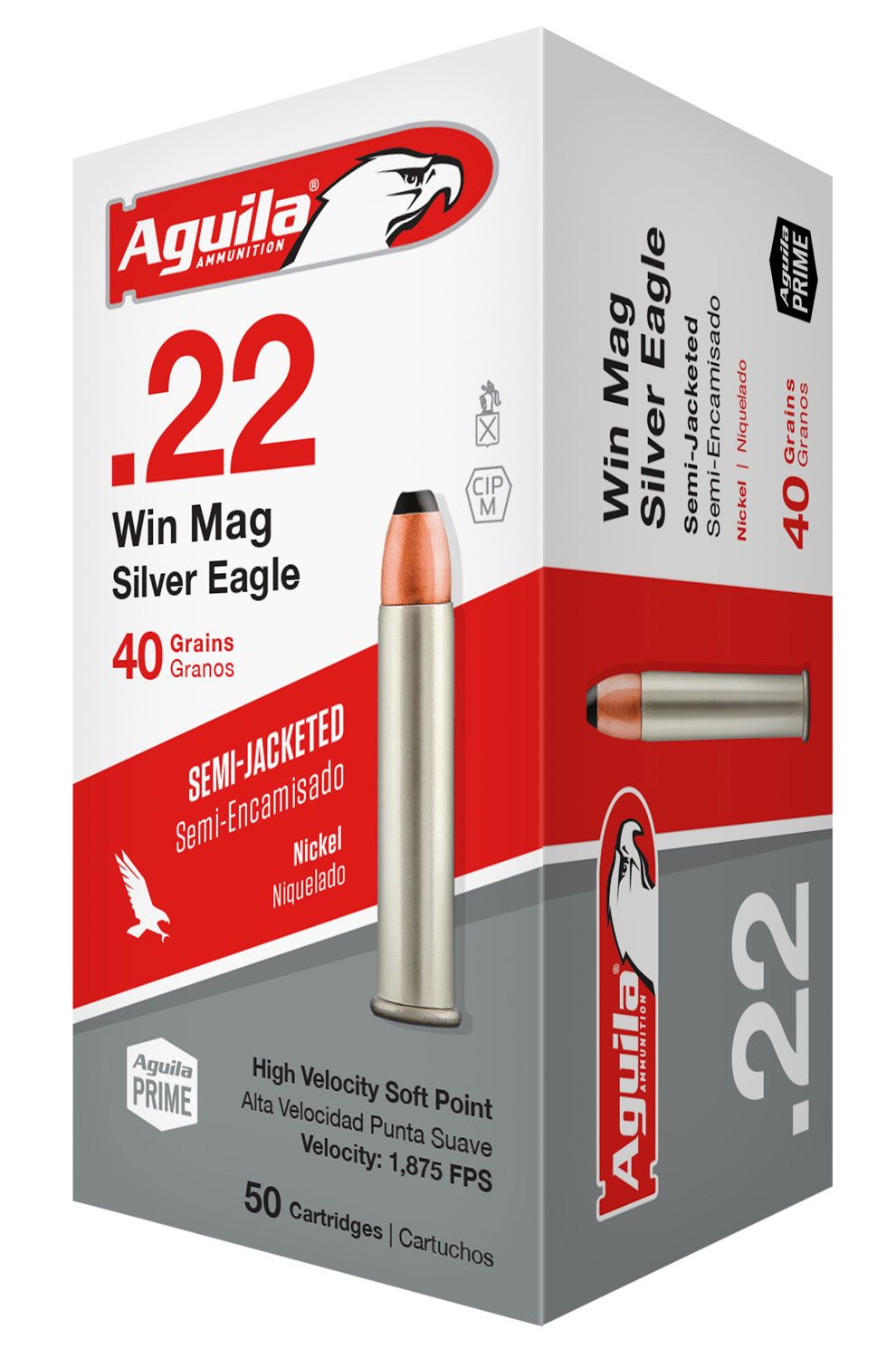 Aguila 1B222400 Silver Eagle High Velocity 22 Mag 40 gr Semi-Jacketed Soft Point 50 Bx/20 Cs – Ammo