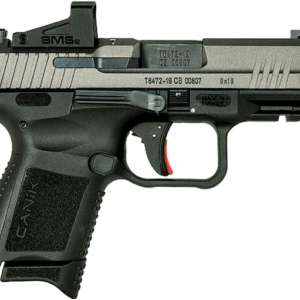 Canik TP9 Elite SC Semi-Automatic Pistol 9mm Luger 3.6″ Barrel 12-Round Tungsten Black with Shield SMS2 Optic