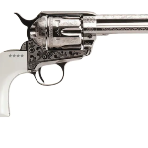 Cimarron Firearms George Patton Revolver 45 Colt (Long Colt) 4.75″ Barrel 6-Round Nickel Ivory