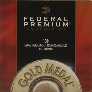 Federal Premium Gold Medal Large Pistol Match Primers #150M Box of 1000 (10 Trays of 100)