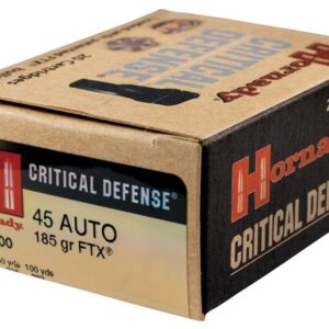 Hornady 45 Auto 185 gr FTX Critical Defense
