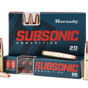 Hornady Subsonic Ammunition 300 AAC Blackout 190 Grain Sub-X FTX Box of 20