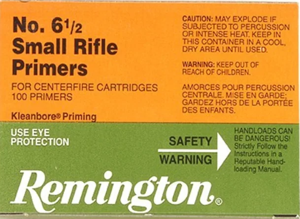 Remington Small Rifle Primers #6-1/2 Box of 1000 (10 Trays of 100)