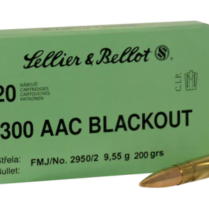 Sellier & Bellot Ammunition 300 AAC Blackout Subsonic 200 Grain Full Metal Jacket