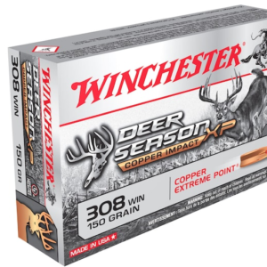 Winchester Deer Season XP Copper Impact Ammunition 308 Winchester 150 Grain Copper Extreme Point Polymer Tip Lead-Free Box of 20