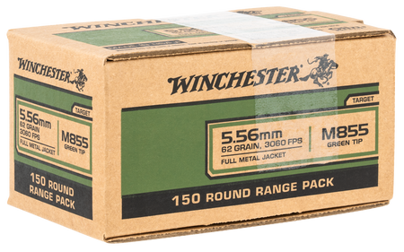 Winchester M855 5.56 62gr Green Tip 150rd box