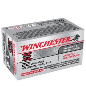 Winchester Super-X .22 WMR 40 Grain Jacketed Hollow Point 50rd box – Ammo