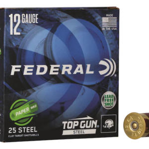 Federal Top Gun Ammunition 12 Gauge 2-3/4″ 1-1/8 oz #7-1/2 Non-Toxic Steel Shot Paper Wad