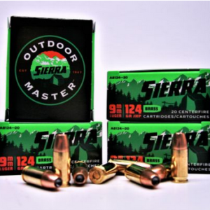 Sierra Ammo A812420 9mm 124gr JHP 20rd box